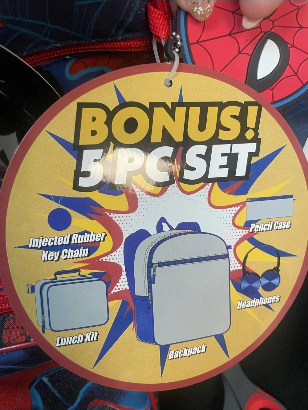 Spiderman Kids Backpack & Lunch Bag Set - 5pc set